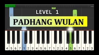 not piano padhang wulan - tutorial level 1 - lagu daerah nusantara - tradisional -  jawa tengah