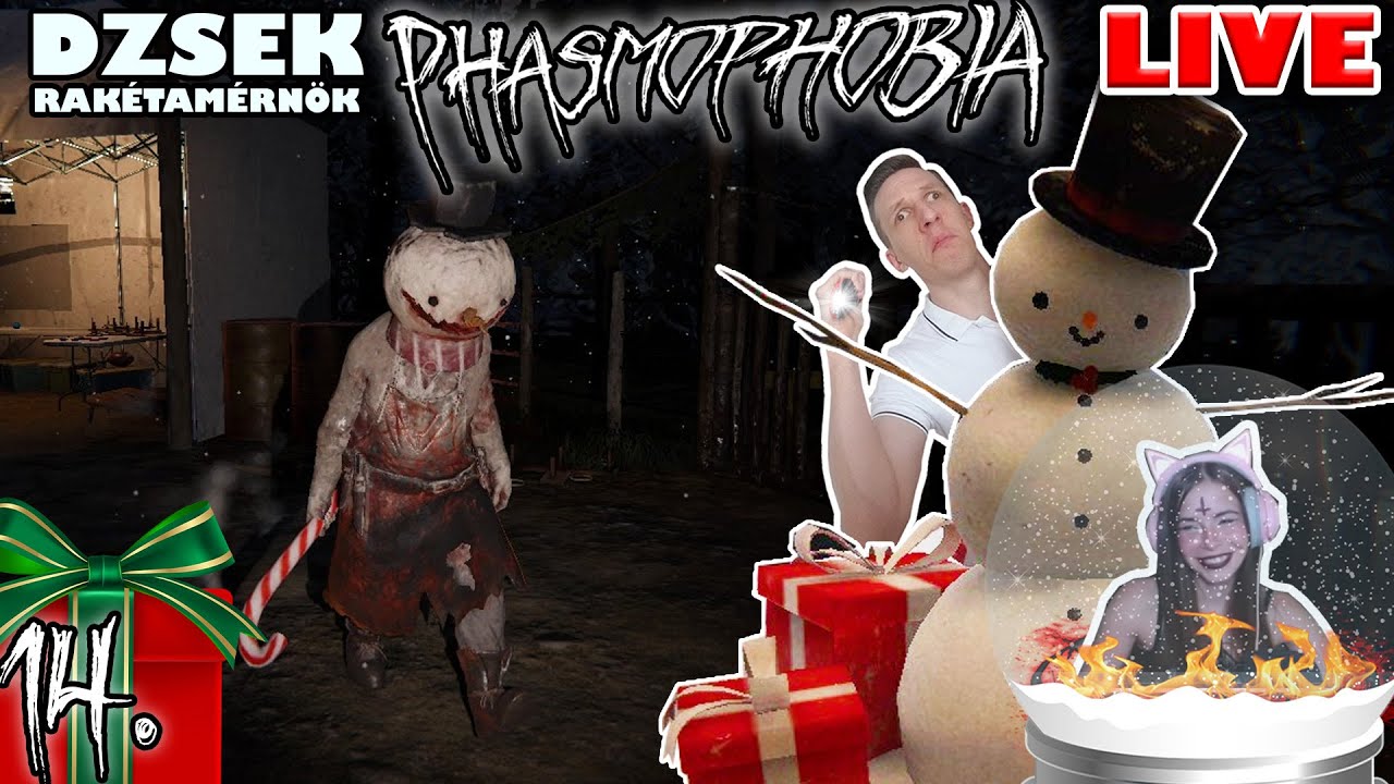 🔴 Phasmophobia - LIVE - 14. Rész - Hulla Pelyhes Karácsonyi Szellemhajsza