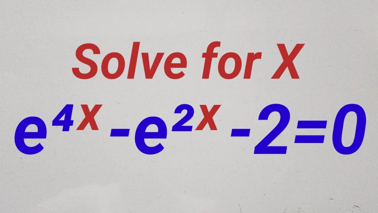 Solving Exponential Equation - YouTube