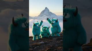 🌄 Cute Shaggy Furry Monsters at Misty Mountain Dawn | AI Fantasy Animation