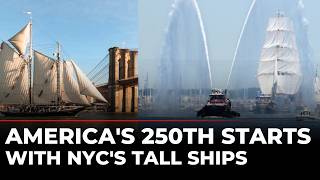 AMERICA 250TH PARADE LIVE: New York Hosts Spectacular Tall Ships Parade | USA