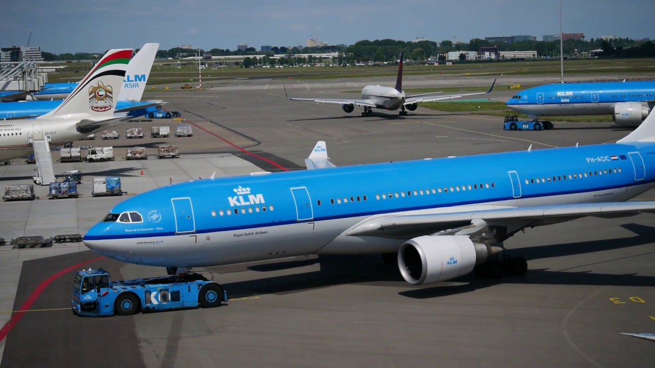 Morning Plane Spotting at Amsterdam Schiphol (Panorama Terrace)