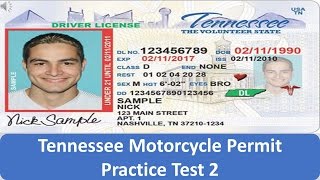 Tennessee Motorcycle Permit Practice Test 2