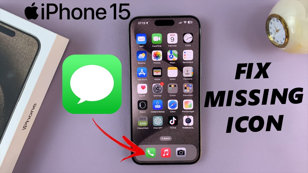 Messages Icon Missing On Home Screen Dock FIX IPhone 15 IPhone 15