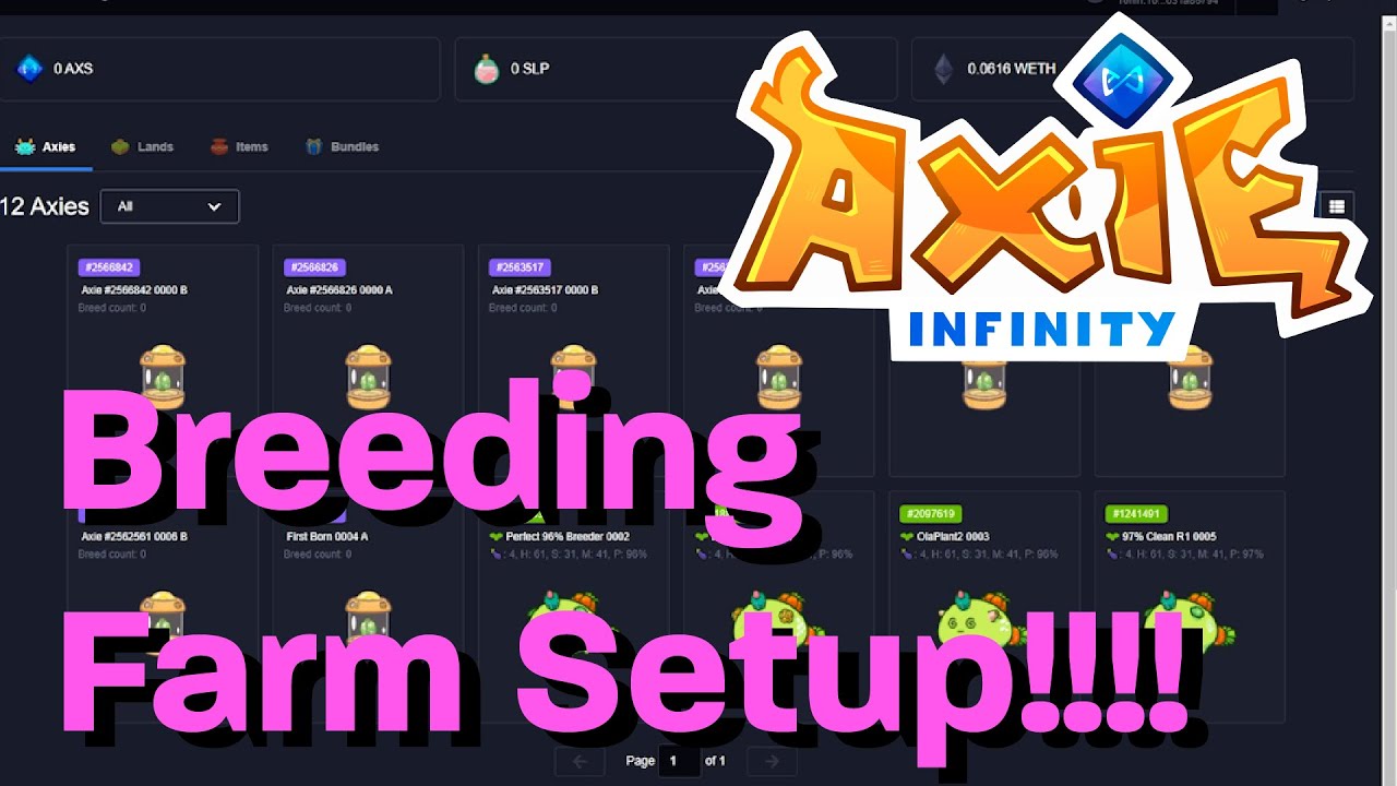 First Axie Acquisitions For Breeding Farm in Axie Infinity