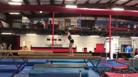 Marley McCall: Beam: switch leap, switch half, back tuck progressions