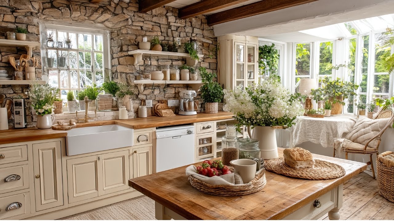 Решения для маленькой кухни в винтажном стиле | Идеи для разумного хранения и экологичного образа...