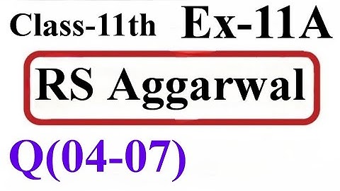 Arithmetic Progressions Class-11 R.S.AGGARWAL Solutions Exercise-11A|R.S.AGGARWAL Maths Solutions