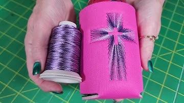 Variegated and twisted Floriani embroidery thread can make your designs POP!