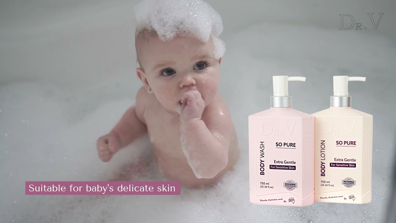 Dr. V So Pure Extra Gentle Body Wash & Body Lotion by G&M Cosmetics