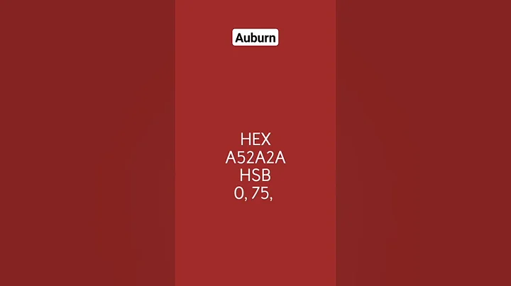 HTML color code Auburn | HEX Codes #auburn #rgb #html