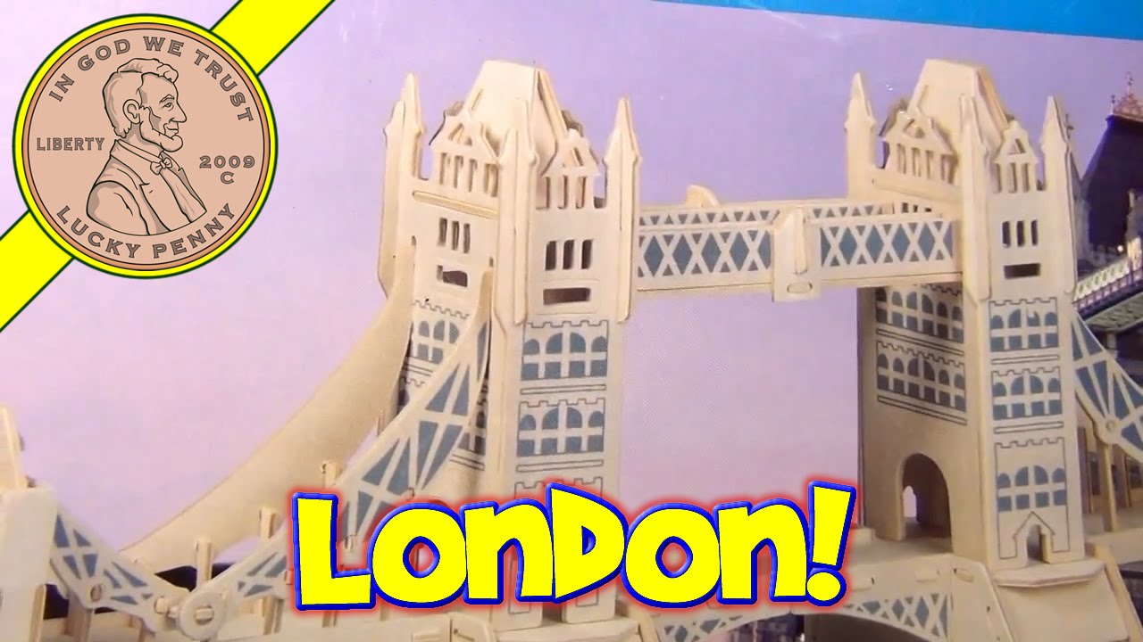 Robtiendra me-Jeu de puzzle 3D en bois, Big Ben,Tower Bridge, DIY