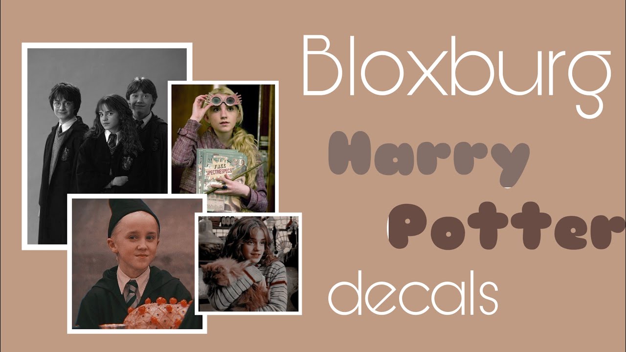 Bloxburg Harry Potter Decals Part 2 Harry Hermione Ron Draco Luna Cedric Youtube - harry pottter meme song roblox