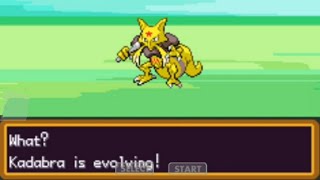 Evolving kadabra into alakasam in Pokemon unbound