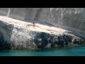 Остров Закинф, прыжок с белой скалы в Ионическое море