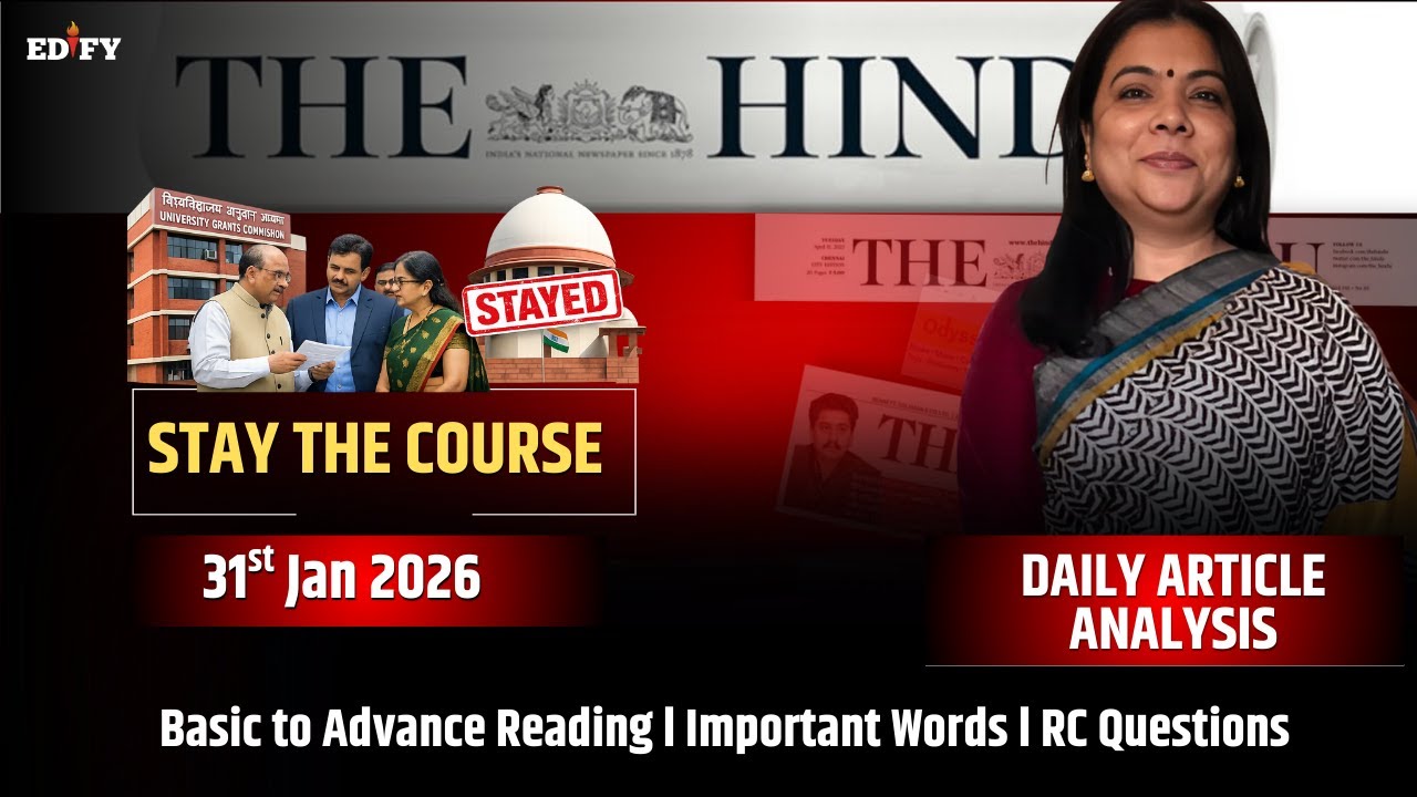 Stay the Course l 31st Jan 2026 l Edify English Hub l Grammar l Vocabulary l Reading Comprehension