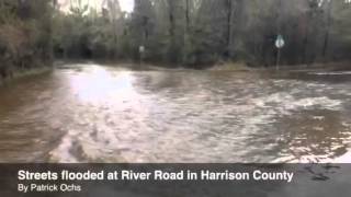 River Road in Harrison County flooded