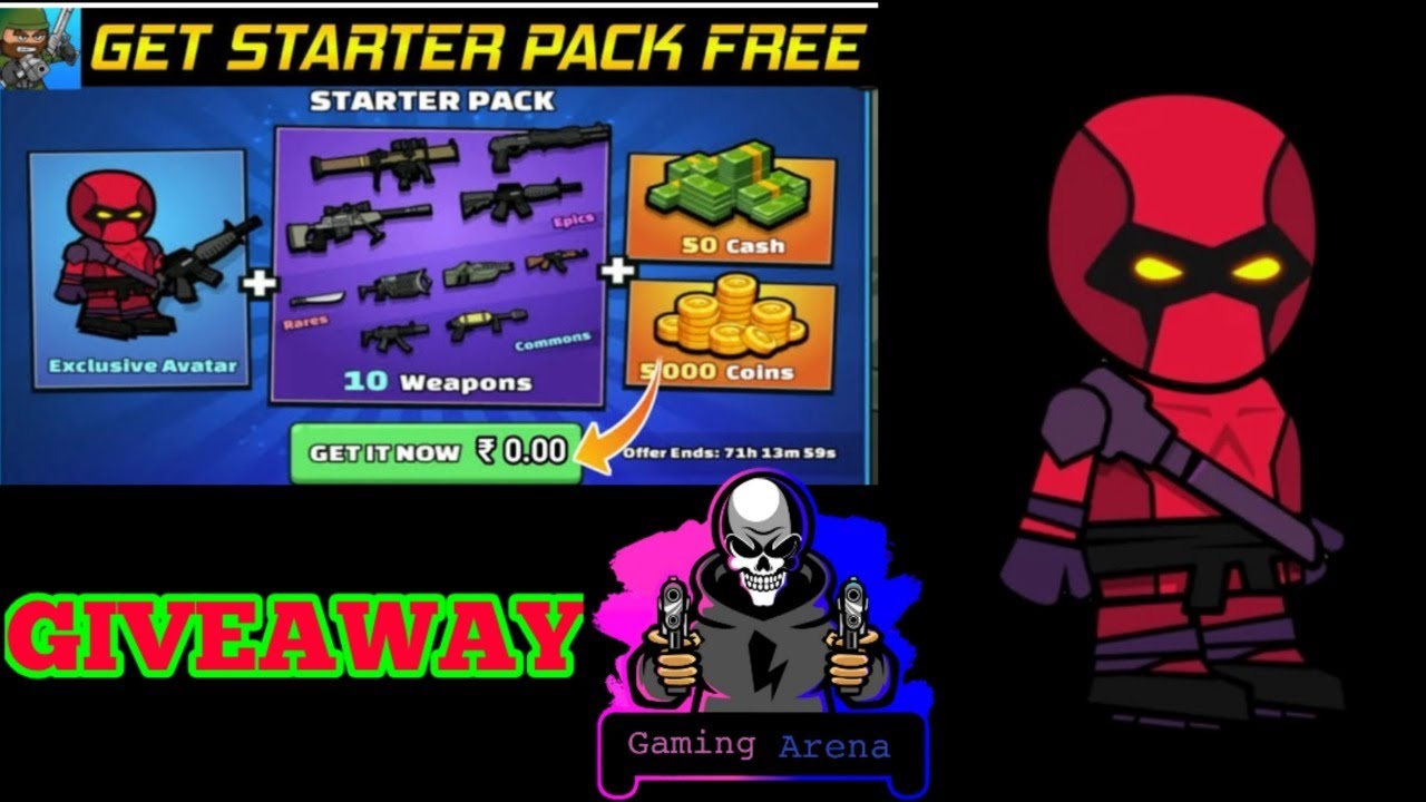 Gaming Arena || Mini Militia live 10 Starter pack giveaway🎁✨