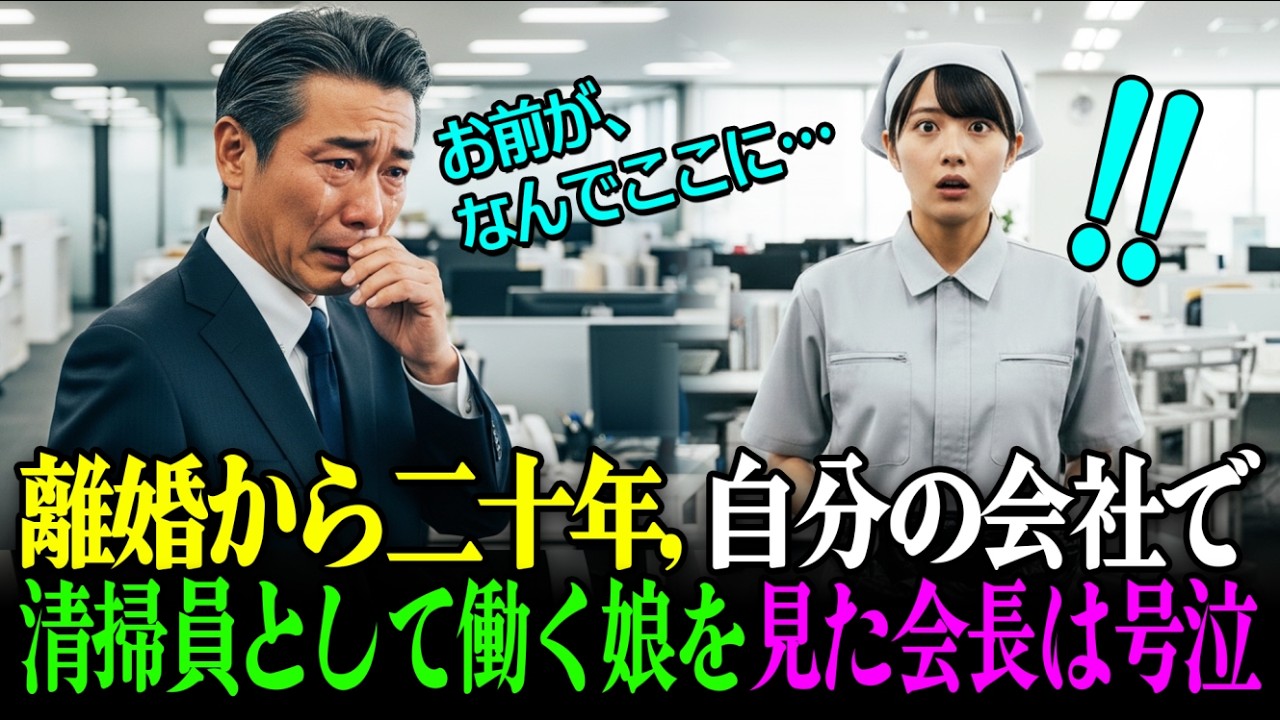 「なんで…お前が…」 離婚から二十年。自社で清掃する娘を見た会長は、その場で崩れ落ちた