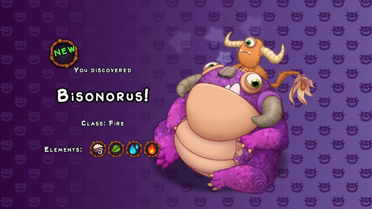 hatching BISONORUS on amber island | my singing monsters | - YouTube
