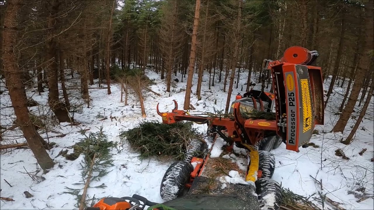 Hugger stickväg i förstagallring med Kranman processor.
