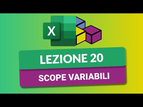 The Scope of Variables - VBA Excel Tutorial Italian 20