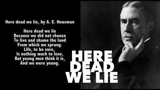 Here Dead We Lie By A E Housman
