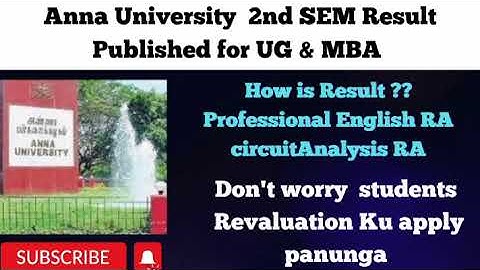 Anna university 2nd sem result Published for UG,MBA | How is Result ? Don