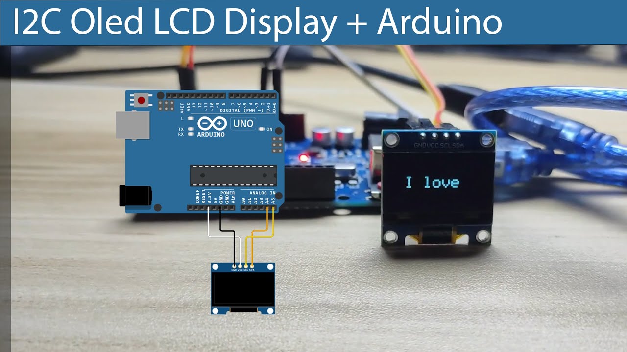 I2C Oled LCD Display Arduino Tutorial - YouTube