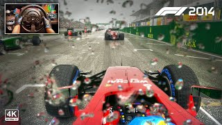 Playing a 10 Year Old F1 Game - F1 2014 | Ferrari F14T Japanese GP | Steering Wheel Gameplay