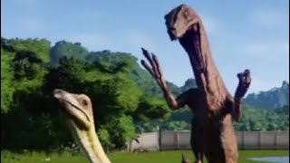 Dino Wars - Velociraptor VS Gallimimus - Jurassic world evolution gameplay screenshot 4