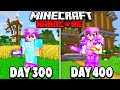 I Survived 400 Days in HARDCORE Minecraft...