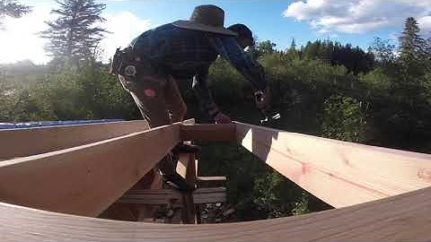 Off Grid Cabin Build - Part 10, gable end rafters