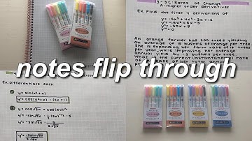 senior calculus notes flip through | aesthetic notes | satisfying