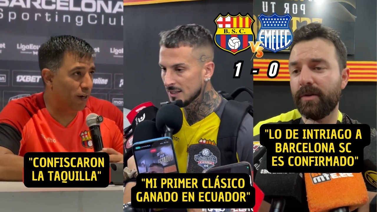 Declaraciones del plantel de Barcelona SC sobre el triunfo en el Clásico del Astillero
