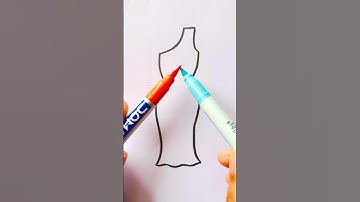 Blending doms brush pens tips #coloring #shading #dress #kidsart #kidstv #kidsvideo #diy #easy #art