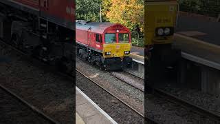 66093 & 66129 Working The Margen To Eastleigh Ping Warminster On The 111025