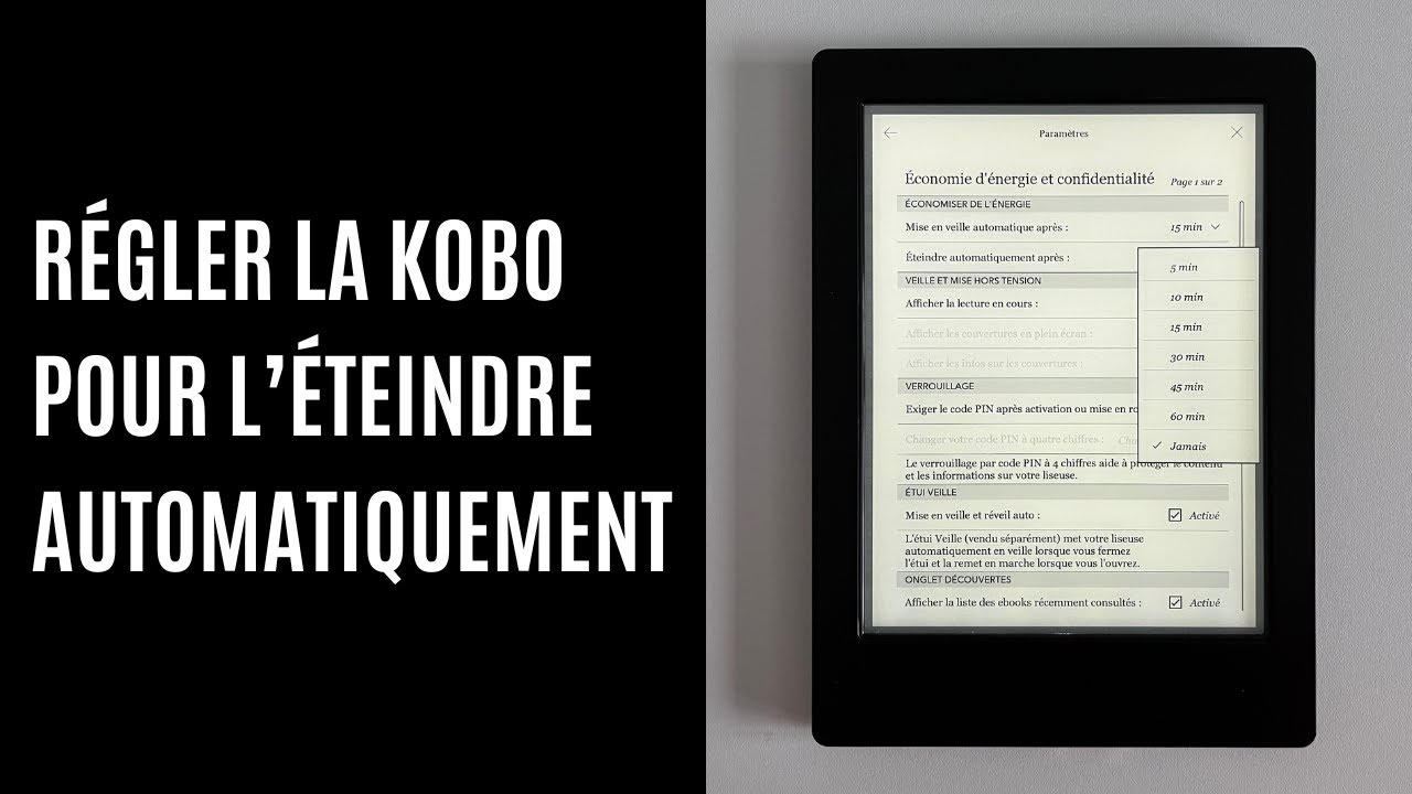 Ma Liseuse Kobo N Est Pas Reconnue Par Mon Pc Comment régler la liseuse Kobo pour l’éteindre automatiquement - YouTube