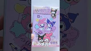 ASMR Unbox my new quietbook Kuromi and My Melody #kuromi #sanrio #papercraft #quietbook