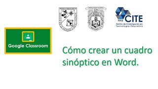 Como crear un cuadro sinóptico en Word como tarea de Google Classroom