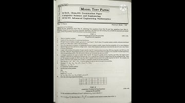 RTU - advanced engineering mathematics modal paper - sem.3