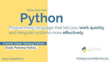 Belajar Python untuk Pemula - #4 Kode Pertama Python