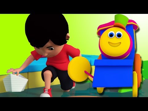 비가 비가 사라 | 보육 운율 | 키즈 음악 | 비가 노래 | 3d Rhymes for Toddlers | Bob The Train | Bob Rain Rain Go Away