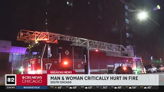 2 people critically injured in apartment fire on Chicago's South Side