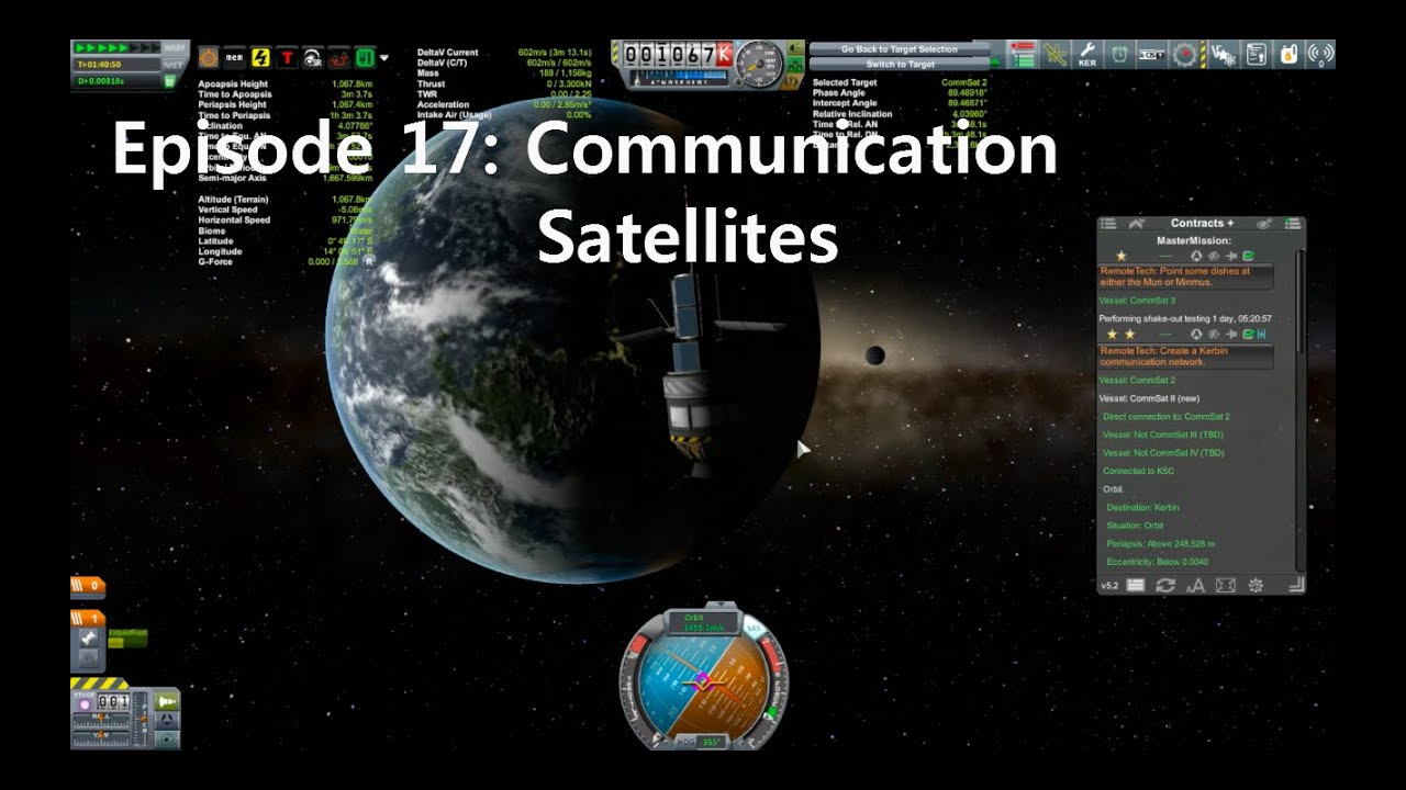 KSP Career Episode 17 Communication Satellites YouTube