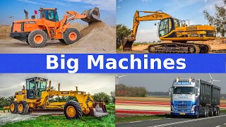 Big Machines | Names & Sounds | For Kids | English