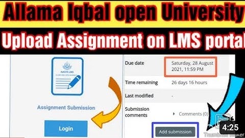 How to upload assignment on AIOU  Lms Portal | AIOU assignment updates