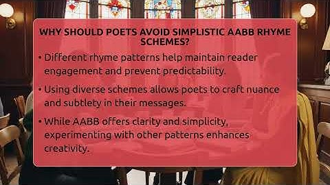Why Should Poets Avoid Simplistic AABB Rhyme Schemes? - The Prose Path
