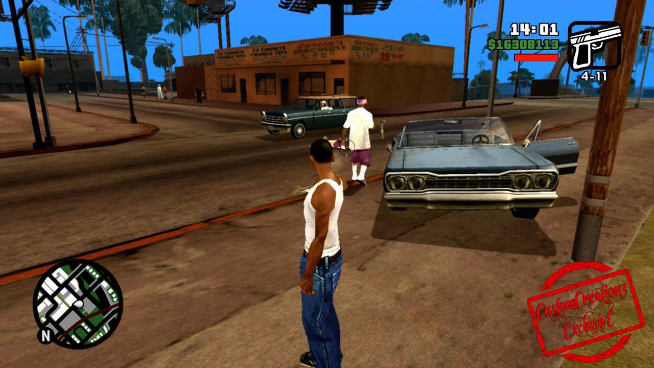 TeamXPG Grand Theft Auto GTA San Andreas HD Remastered Gameplay Trainer +4 Xbox  360 Mods - YouTube