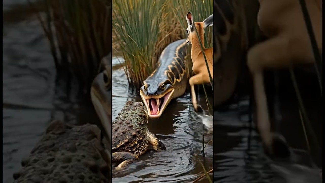 Giant Python vs Massive Toad – A Raw Moment in the Wild